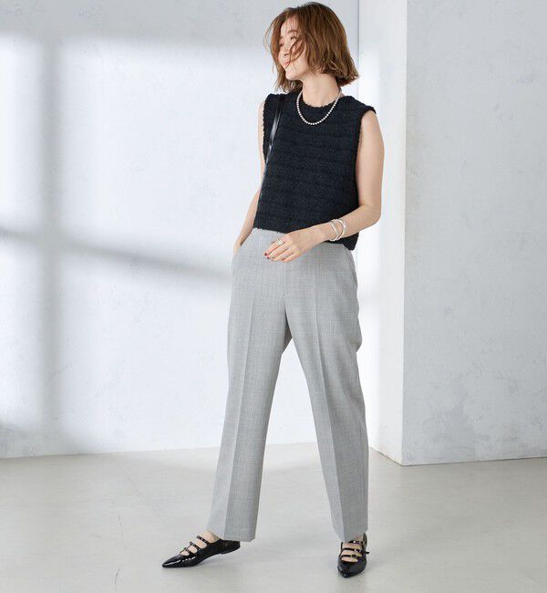 SHIPS for women「〈手洗い可能〉バック ジップ ツイード ベスト」|ベスト・ジレ|