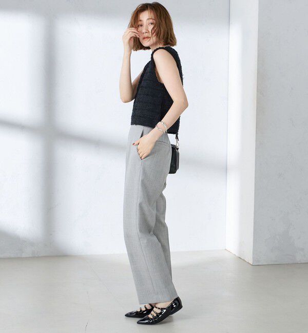 SHIPS for women「〈手洗い可能〉バック ジップ ツイード ベスト」|ベスト・ジレ|