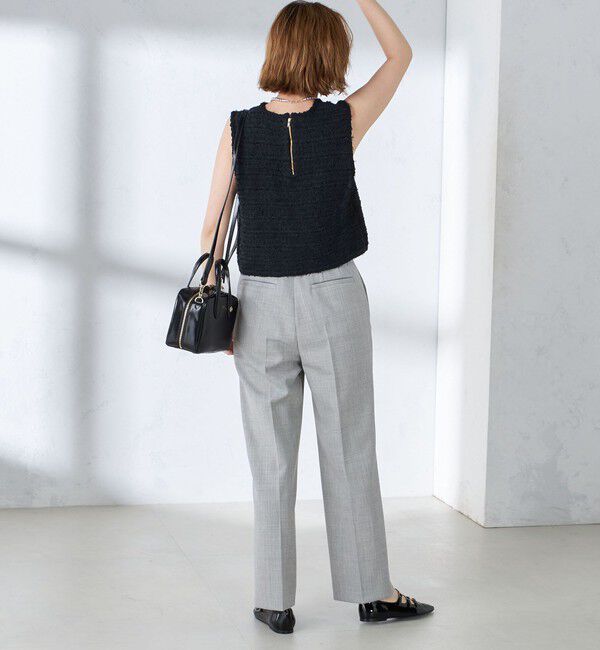 SHIPS for women「〈手洗い可能〉バック ジップ ツイード ベスト」|ベスト・ジレ|