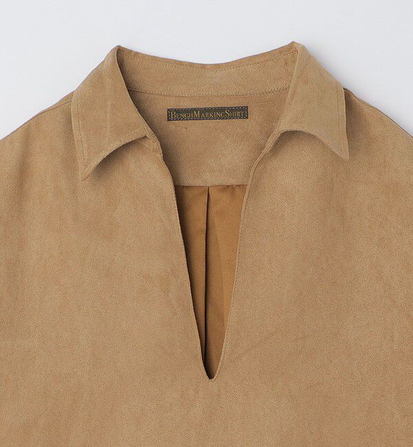 SHIPS「BENCH MARKING SHIRT: スキッパー ポリエステル フェイクスエード シャツ」|シャツ・ブラウス|