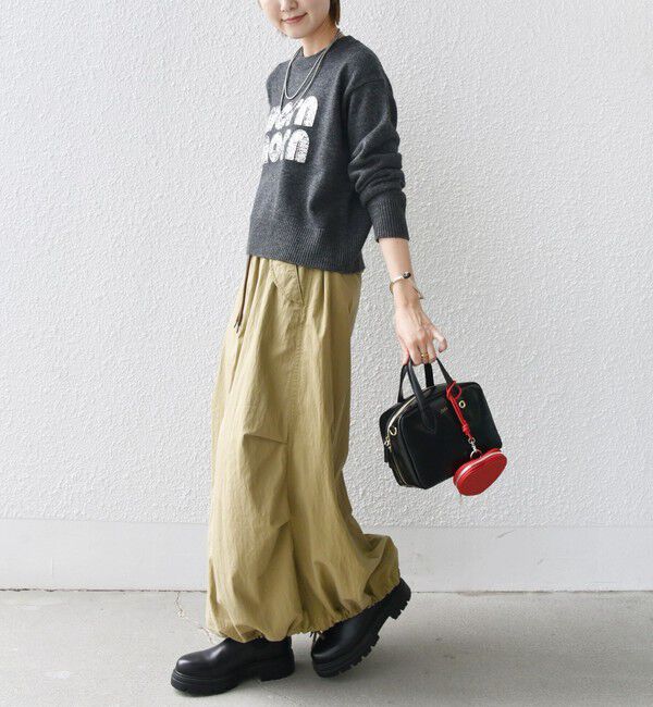 SHIPS for women「【WEB限定】〈手洗い可能〉スパンコール ロゴ ニット」|ニット・セーター|