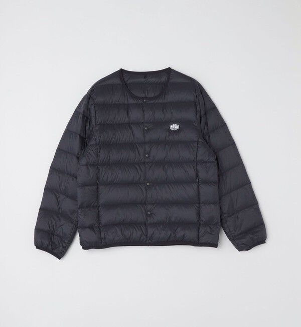 SHIPS「【WEB限定/SHIPS別注】TAION: ロゴワッペン ナイロン クルーネック インナーダウン カーディガン」|ダウン|