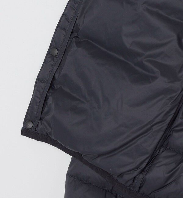 SHIPS「【WEB限定/SHIPS別注】TAION: ロゴワッペン ナイロン クルーネック インナーダウン カーディガン」|ダウン|