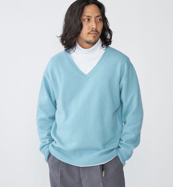 SHIPS「SHIPS:〈手洗い可能〉ソフト ウール Vネック ニット（アンサンブル対応）」|ニット・セーター|