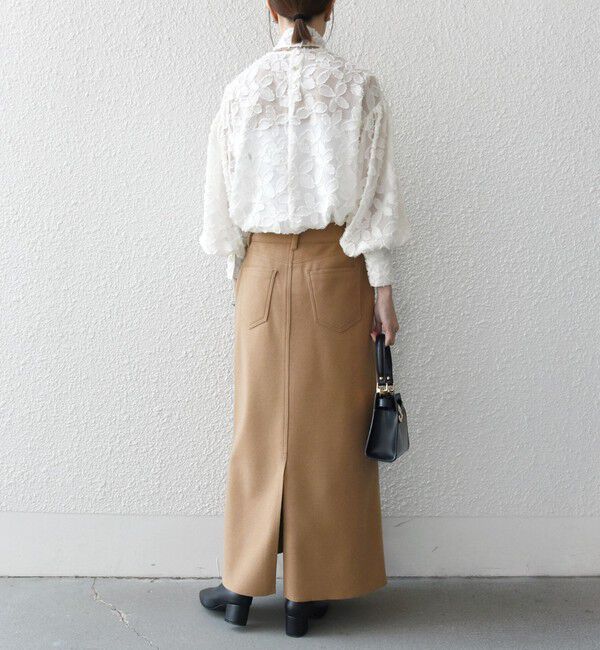 SHIPS any「SHIPS any:〈手洗い可能〉シアー フラワー ジャカード ボウタイ ブラウス」|シャツ・ブラウス|