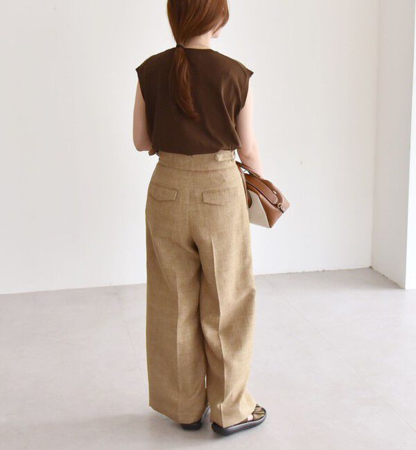 quaranciel「quaranciel:〈接触冷感〉フレンチスリーブ ベーシック シアー ニット プルオーバー」|ニット・セーター|