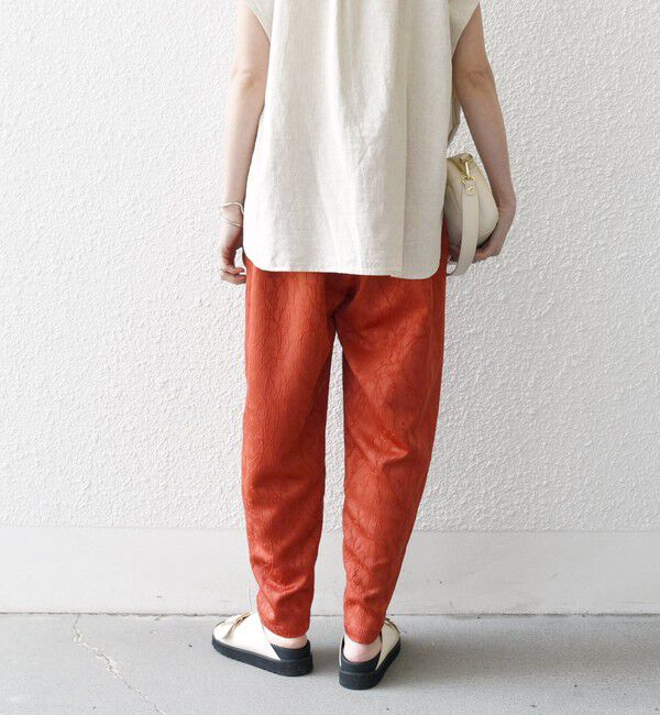 SHIPS any「SHIPS any:〈洗濯機可能〉サテン ジャカード テーパード イージー パンツ」|その他|