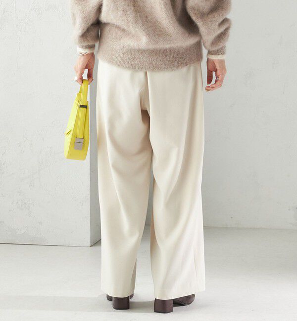 SHIPS for women「〈UVカット/防シワ加工〉梳毛調 ストレッチ ドロスト パンツ」|その他|