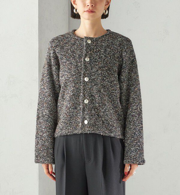 SHIPS for women「〈手洗い可能〉ミックス ヤーン ニット ジャケット」|カーディガン|