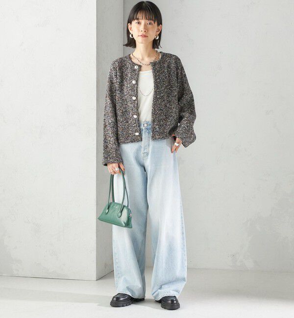 SHIPS for women「〈手洗い可能〉ミックス ヤーン ニット ジャケット」|カーディガン|