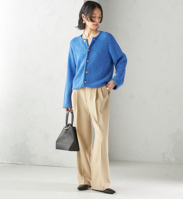 SHIPS for women「〈手洗い可能〉ミックス ヤーン ニット ジャケット」|カーディガン|