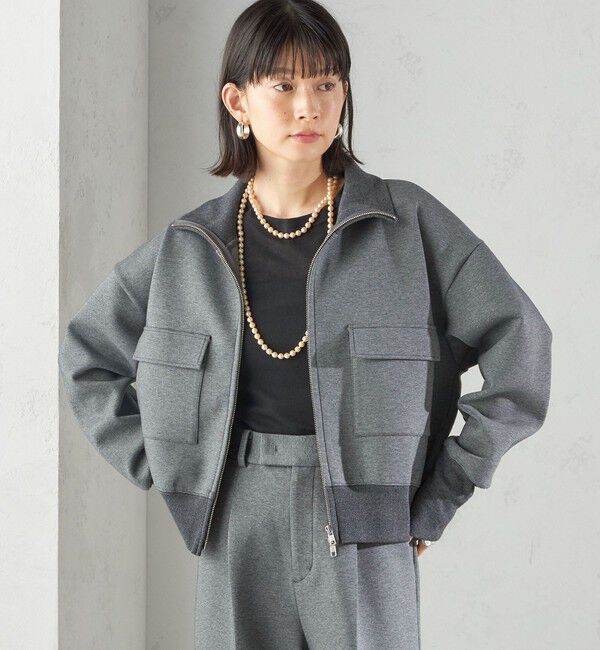 SHIPS for women「s.oyamadaコラボ:〈手洗い可能〉コットン エア ダンボール ブルゾン」|ブルゾン・スタジャン|