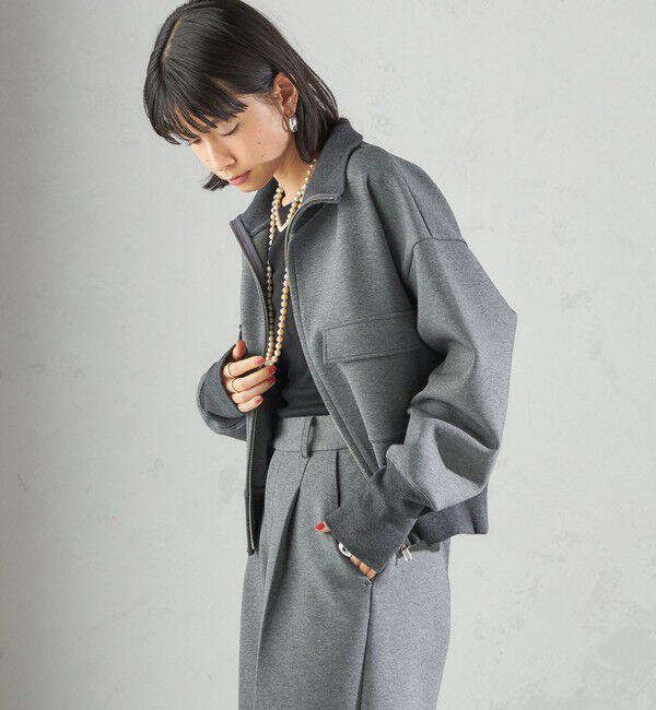 SHIPS for women「s.oyamadaコラボ:〈手洗い可能〉コットン エア ダンボール ブルゾン」|ブルゾン・スタジャン|