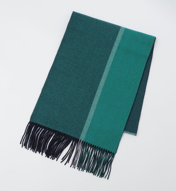 SHIPS「SHIPS: カシミヤ ダブルフェイス パネル マフラー」|マフラー|