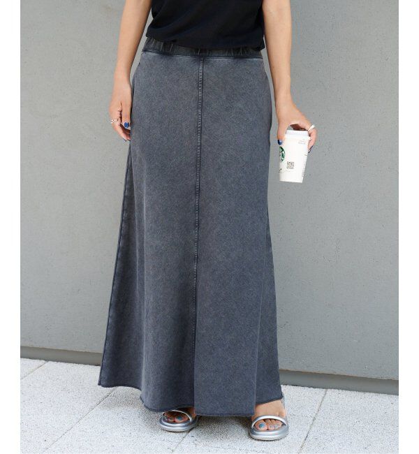 OUTDOOR PRODUCTS Usual Things「ピグメントコットンミニ裏毛ロングスカート」|スカート|
