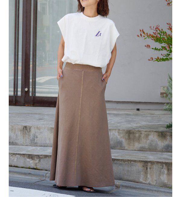 OUTDOOR PRODUCTS Usual Things「ピグメントコットンミニ裏毛ロングスカート」|スカート|