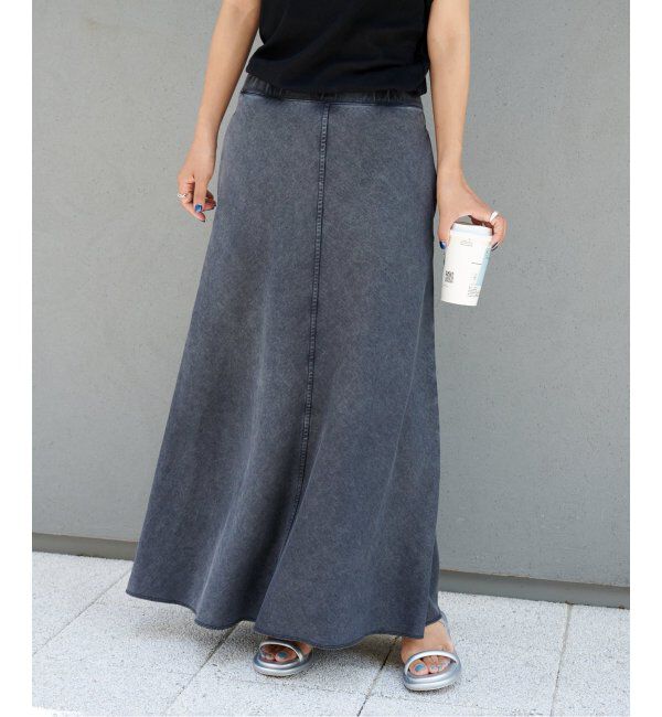 OUTDOOR PRODUCTS Usual Things「ピグメントコットンミニ裏毛ロングスカート」|スカート|