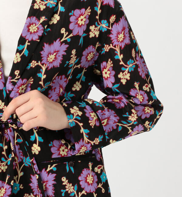 SOULEIADO「レーヨンプリント ショールカラージャケット」|その他|