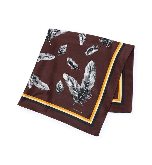 TOMORROWLAND GOODS「TOMORROWLAND シルク スカーフ」|バンダナ・スカーフ|48 ダークブラウン系