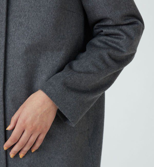 TOMORROWLAND collection「ウェービーカシミヤ ノーカラーコート」|ノーカラーコート|