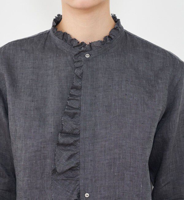 GALERIE VIE「リネンポプリン カットオフフリルシャツ」|シャツ・ブラウス|