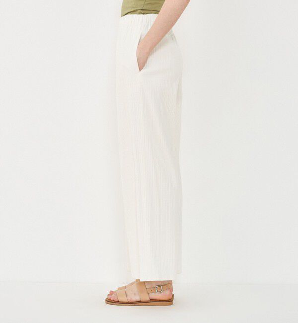 GALERIE VIE「コットンリネンストレッチ イージーワイドパンツ」|その他|