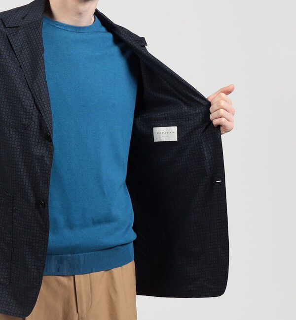 TOMORROWLAND MENS「コットンローン 小紋プリント ジャケットブルゾン」|テーラードジャケット|