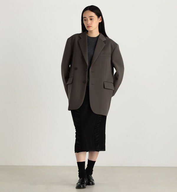 Edition「グロッシーフリル タイトスカート」|タイト|