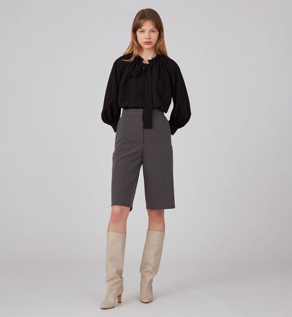 Ballsey「シアートロ フリルネックブラウス」|シャツ・ブラウス|