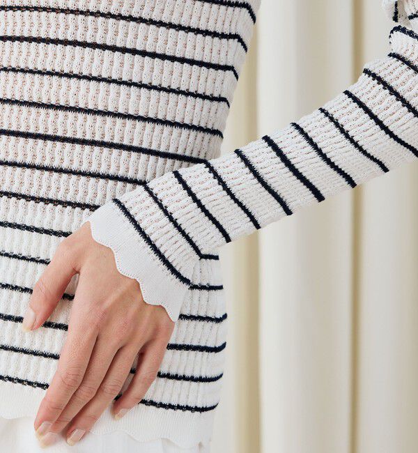 DES PRES「コットンアセテートリブ クルーネックプルオーバー」|ニット・セーター|