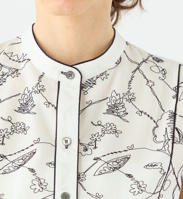 TOMORROWLAND collection「バルーンエンブロイダリー コードパイピングブラウス」|シャツ・ブラウス|