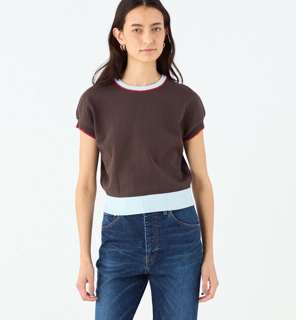 MACPHEE「ドライコットン フレンチスリーブプルオーバー」|ニット・セーター|