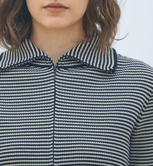 MACPHEE「コットンリブ ジップアップカーディガン」|カーディガン|