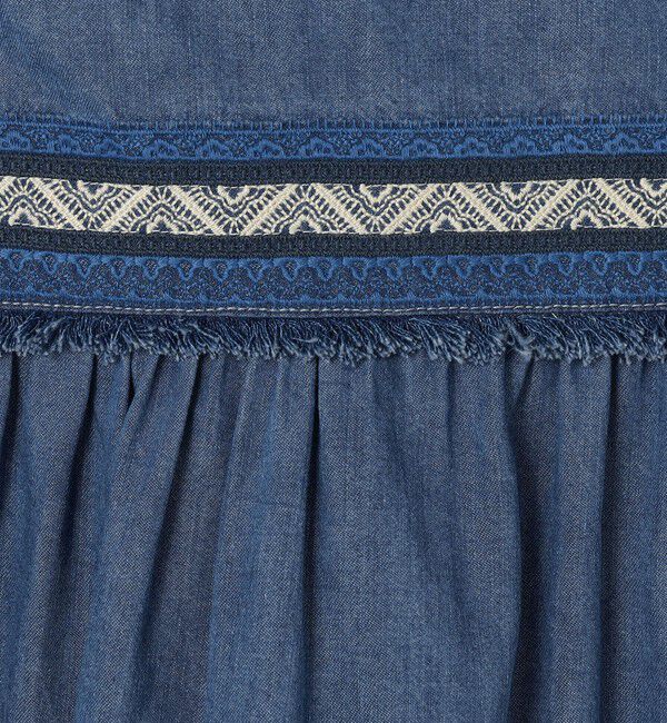 SOULEIADO「ラインエンブロイダリー ペプラムキャミソール」|キャミソール|