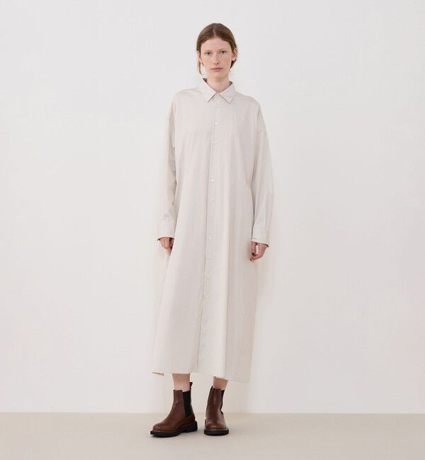 GALERIE VIE「スムースドライコットン バックタックシャツワンピース」|ワンピース|