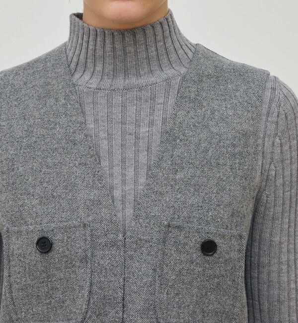 DES PRES「ライトダブルフェイスシャギー ベルテッドジレ」|ベスト・ジレ|