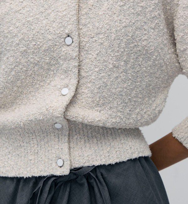 BACCA「ファンシーヤーン ポロカラーカーディガン」|カーディガン|