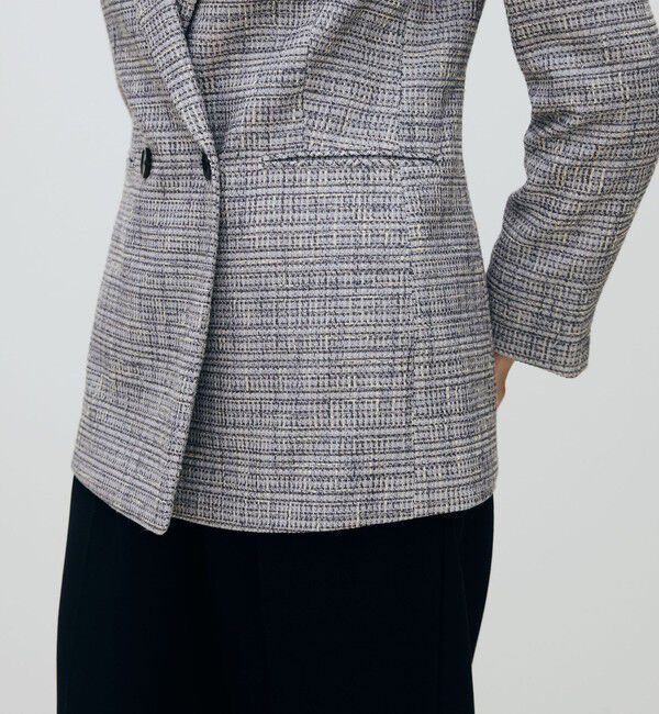 TOMORROWLAND collection「ラメツイード ダブルブレストジャケット」|テーラードジャケット|