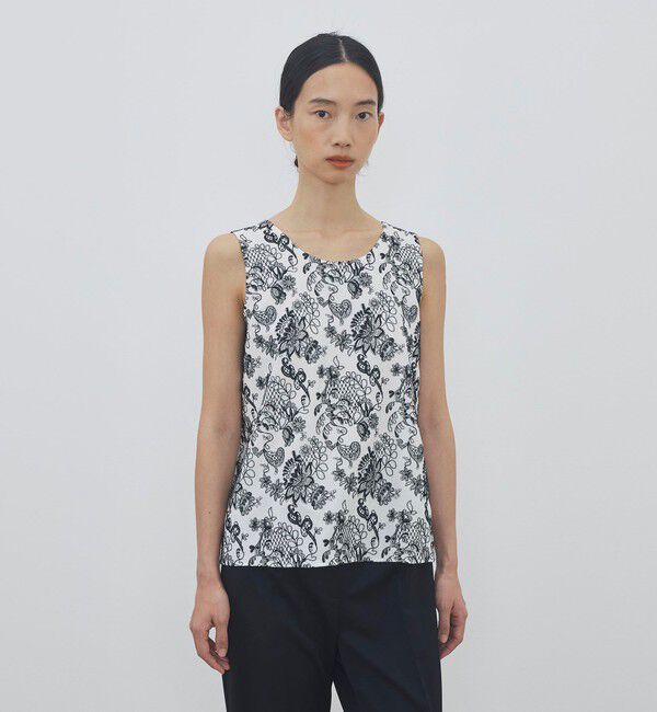 DES PRES「マリンレースエンブロイダリー ノースリーブトップス」|シャツ・ブラウス|