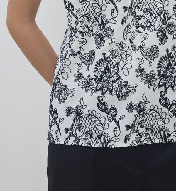 DES PRES「マリンレースエンブロイダリー ノースリーブトップス」|シャツ・ブラウス|