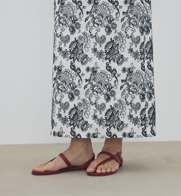 DES PRES「マリンレースエンブロイダリー エラスティックスカート」|タイト|