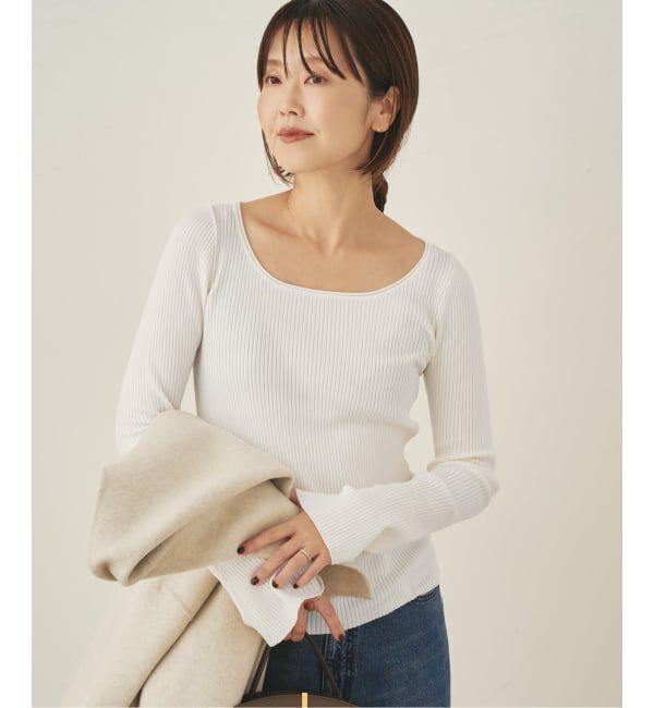 Plage「easy care wide rib プルオーバー」|ニット・セーター|