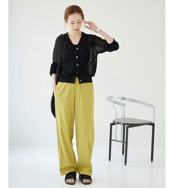 SLOBE IENA「《追加》リネン混シアーカーディガン」|カーディガン|