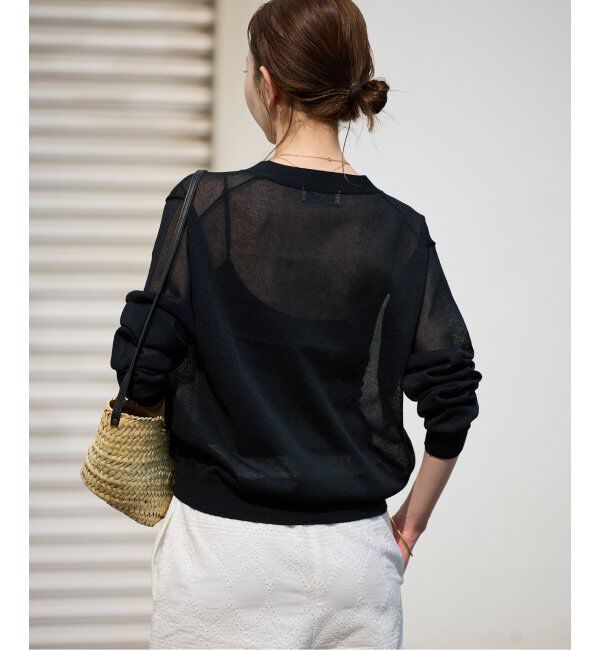 SLOBE IENA「《追加》リネン混シアーカーディガン」|カーディガン|