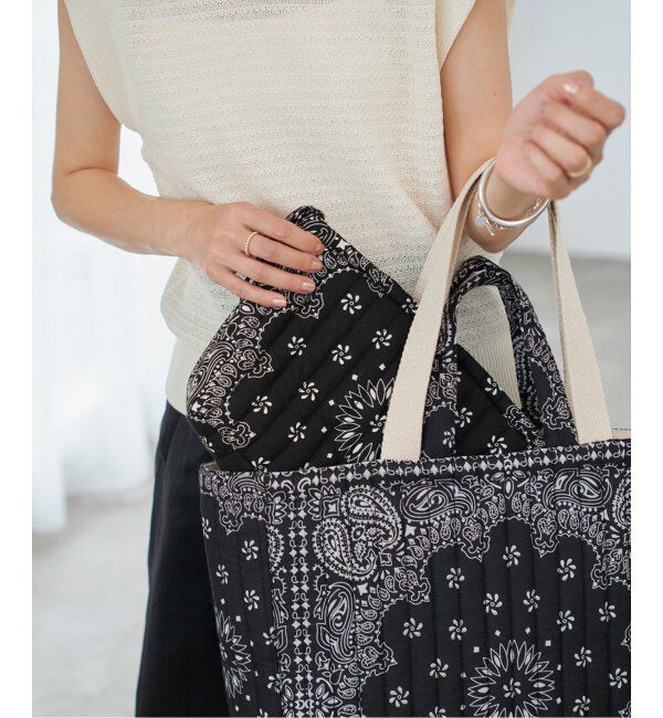 IENA「MALUS/マリュス BANDANA QUILTING POUCH ポーチ」|ポーチ|