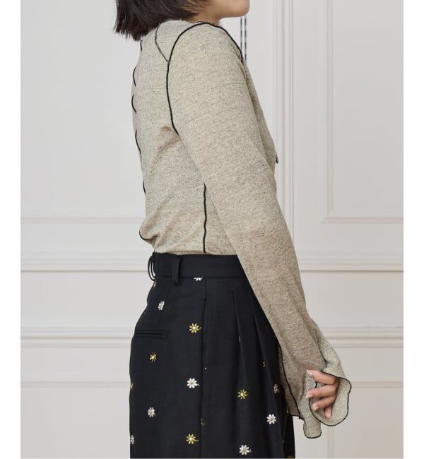 IENA LA BOUCLE「HAKUJI/ハクジ Glittery ロングスリーブプルオーバー H232564」|Tシャツ・カットソー|