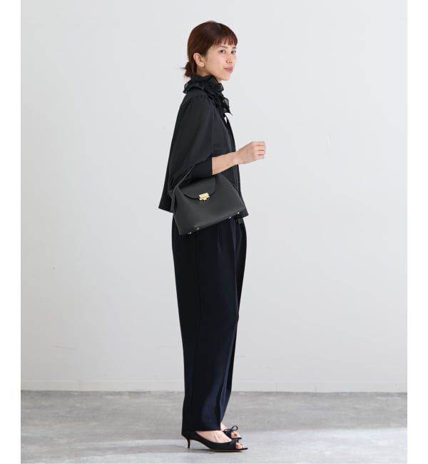 IENA「&NAVY ジョーゼットサイドゴムタックパンツ」|スラックス|