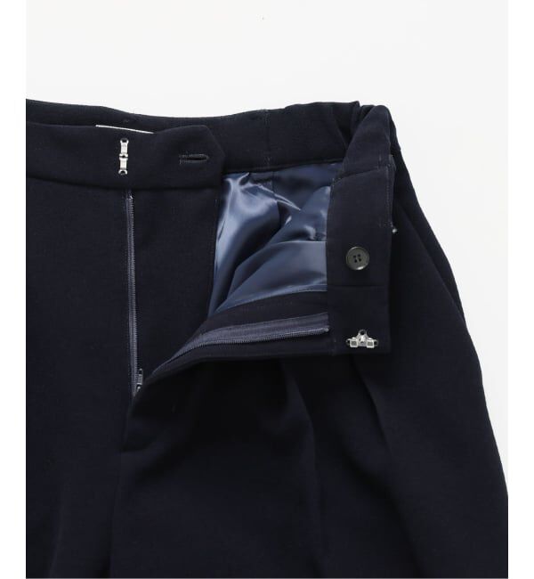 IENA「&NAVY ジョーゼットサイドゴムタックパンツ」|スラックス|
