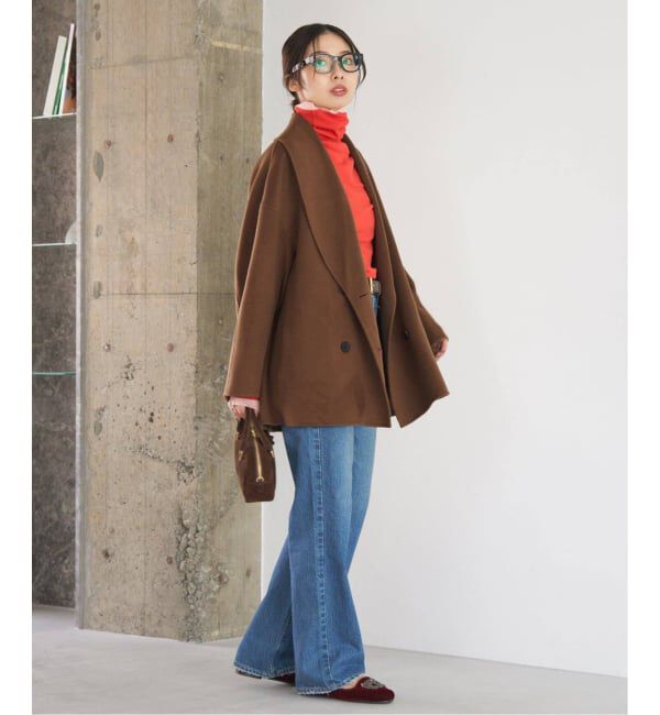 IENA「《追加3》Super160 ショールカラーハーフコート」|その他|