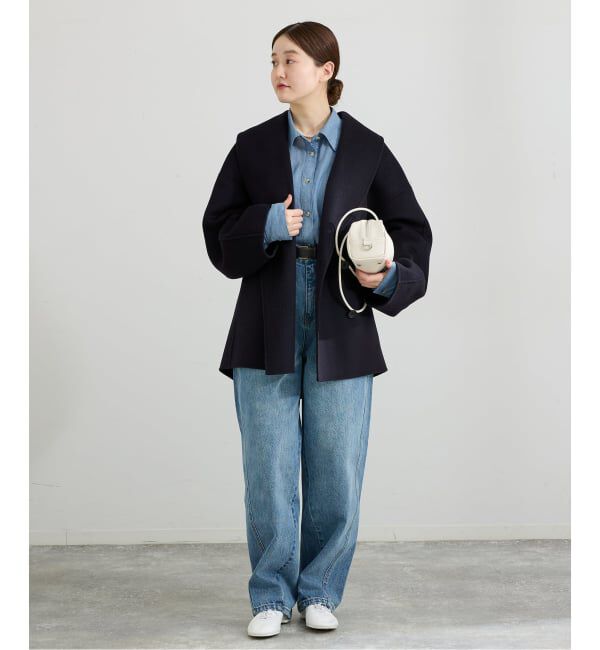 IENA「《追加3》Super160 ショールカラーハーフコート」|その他|